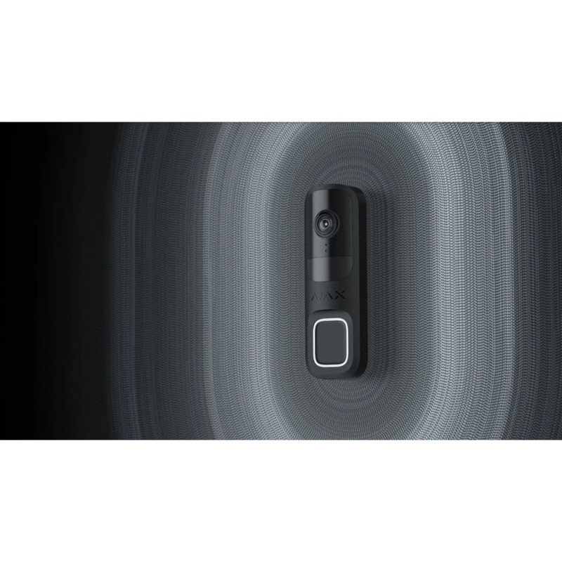 Ajax video doorbell, universal installation, 4 megapixels, 155° vertical 90° horizontal, IR 6m, motion detection range 4m, artificial intelligence, wi-fi, black (000053535)