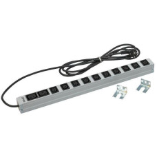 ZPAS Vertical socket outlet box 1U 16A, 10xC13, 2xC19, cable 3m (W-LZ16-70-00-000)
