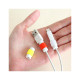 Держатель для кабеля Extradigital Cable Clips Savior for Aplle iPhone, защита от заломов, Red (KBC1738)