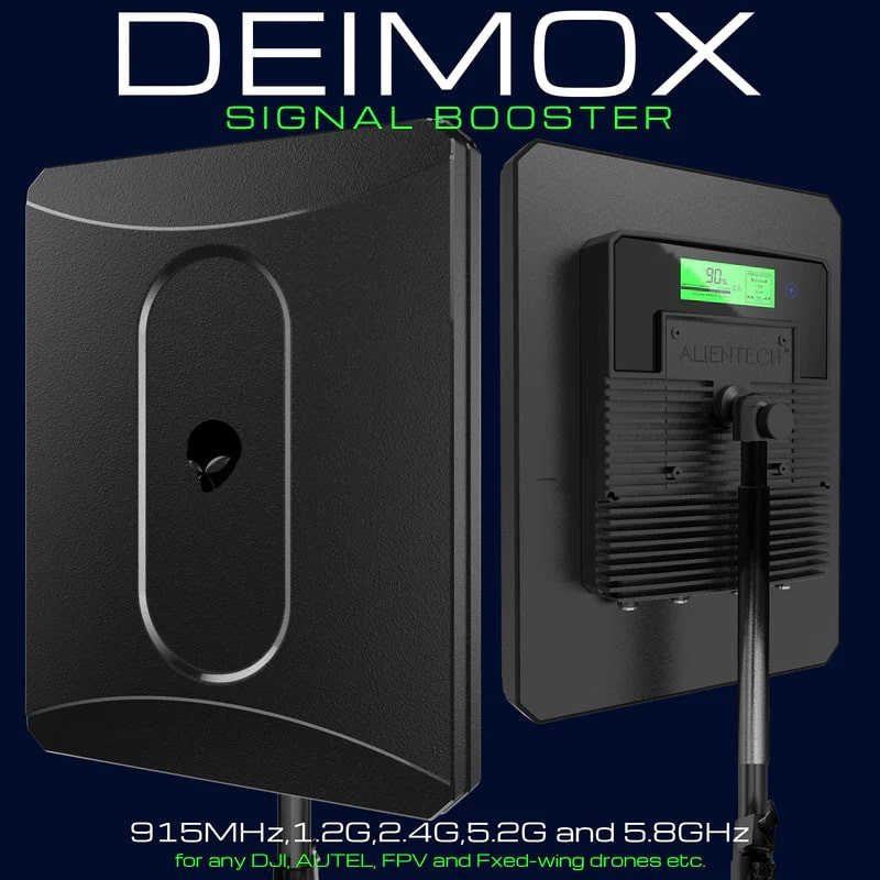 Alientech Антенна усилитель сигнала Deimox 915M/1.2G/2.4G/5.2G/5.8G для БПЛА (DJI, Autel, FPV), без кабелей (DMX-09122450DSB/EU)