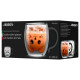 ARDESTO Double wall borosilicate glass mug set Animals, 250 ml, 2 pcs, with handles