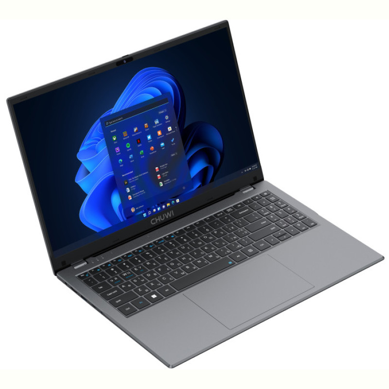 Ноутбук Chuwi GemiBook Plus (16,512) (CWI620,CW-112291); 15.6" (1920x1080) IPS LED глянцевый антибликовый , Intel Processor N100 (3.4 ГГц) , RAM 16 ГБ , SSD 512 ГБ , Intel UHD Graphics , без ОП , Wi-Fi , BT , веб-камера , Windows 11 Home , 1.7 кг , серый