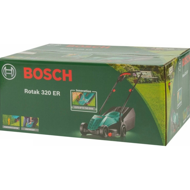 Bosch Газонокосилка сетевая Rotak 320 1200Вт 32см 31л 20-60мм 7.8кг (0.600.8A6.00A)