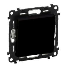 Legrand Switch button Valena Life, 10AX, 250V, automatic terminals, matte black (756316)