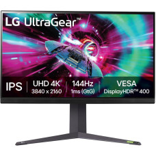 LG Монітор LG 31.5" 32GR93U-B 2xHDMI, DP, USB, Audio, IPS, 3840x2160, 144Hz, 1ms, DCI-P3 95%, G-SYNC, FreeSync, Pivot, HDR400