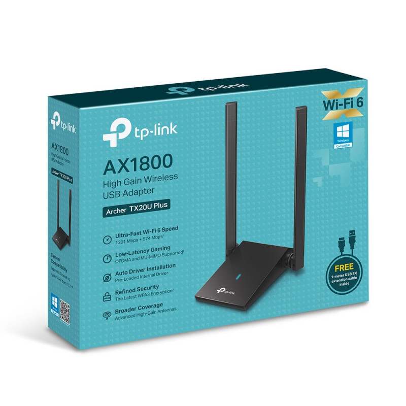 TP-Link WiFi-адаптер Archer TX20U Plus AX1800 USB 3.0 (ARCHER-TX20U-PLUS)