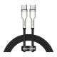 Дата кабель USB-C to USB-C 1.0m 100W metal black Baseus (CATJK-C01)