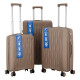 2E 2E Suitcase set 3in1, M7979, polypropylene, (L+M+S), lock (not TSA), anti theft zipper, 4 wheels, khaki (2E-PP-M7979-SET3-KH)