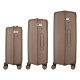 2E 2E Suitcase set 3in1, M7979, polypropylene, (L+M+S), lock (not TSA), anti theft zipper, 4 wheels, khaki (2E-PP-M7979-SET3-KH)