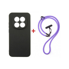 Чохол до мобільного телефона Dengos Case + Cross-body Strap Xiaomi Redmi Note 15 Pro 4G Black+Purple (DG-KM-CCRB-38)