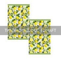 ARDESTO Набір рушничків для кухні ARDESTO Sicilian lemons 38х63см, 2шт, 100% бавовна, зелений (ART3863LM)