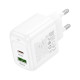 Зарядное устройство HOCO CS55A 1xUSB-C PD30W + 1xUSB QC3.0 white (6942007631549)