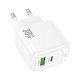 Зарядное устройство HOCO CS55A 1xUSB-C PD30W + 1xUSB QC3.0 white (6942007631549)