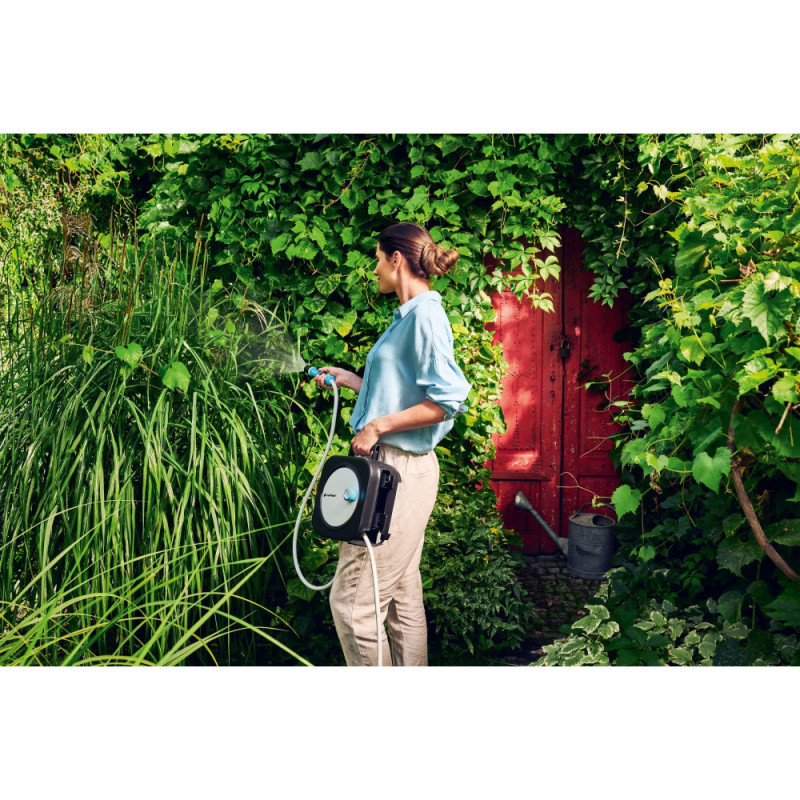 Cellfast Hose reel ERGO XS automatic 10+2m hose 3/8  set of connectors and ERGO sprinkler (55-400)