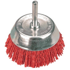 Verto Cup brush, end, nylon wire, 75mm, with 6mm shank (62H710)