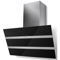 Faber Витяжка похила, 80см, 1219м3г, Steelmax Ev8 Led Bk A80, чорний+нерж (330.0538.526)