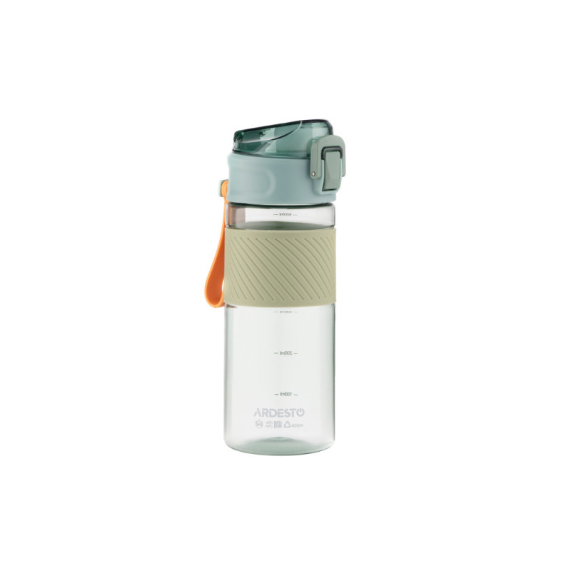 ARDESTO Бутылка для воды Active, 600мл, пластик, зеленый (AR2260PG)