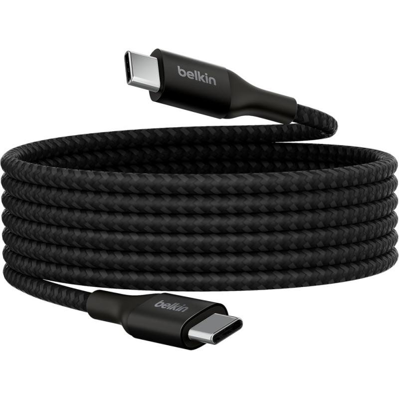 Belkin сable USB-C > USB-C charge/data, 1m, 240W, Type-C, BRAIDED, black (CAB015BT1MBK)