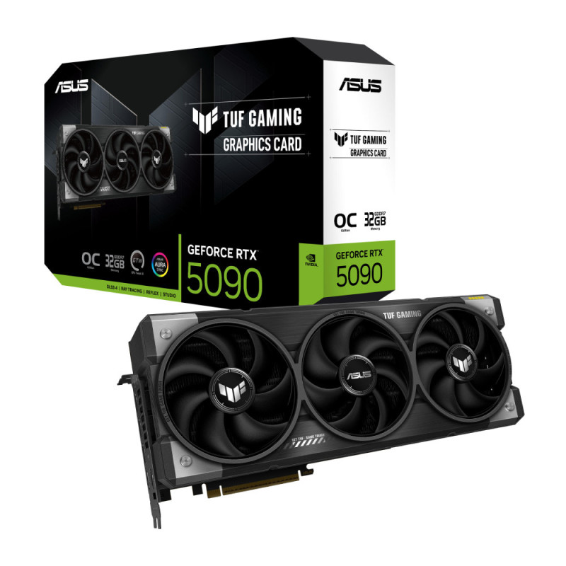 ASUS Видеокарта GeForce RTX 5090 32GB GDDR7 OC TUF-RTX5090-O32G-GAMING (90YV0LY0-M0NA00)