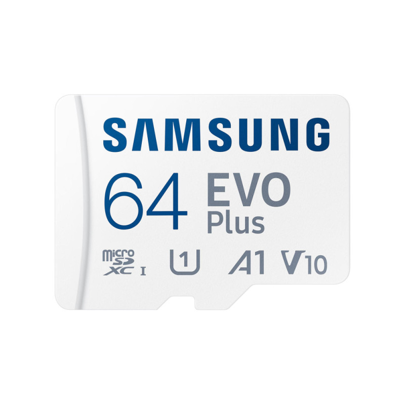 Samsung Карта пам'яті microSDXC 64GB C10 UHS-I R130MB/s Evo Plus + SD (MB-MC64SA/EU)