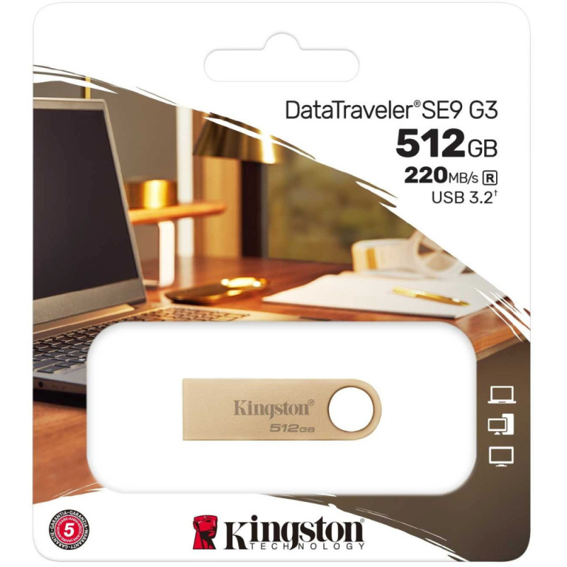 Kingston 512GB USB 3.2 Type-A Gen1 DT SE9 G3 (DTSE9G3/512GB)