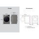 LG WM front load, 11kg, 1400, A, 57cm, display, steam, invertor, silver (F4Y7ES5P)