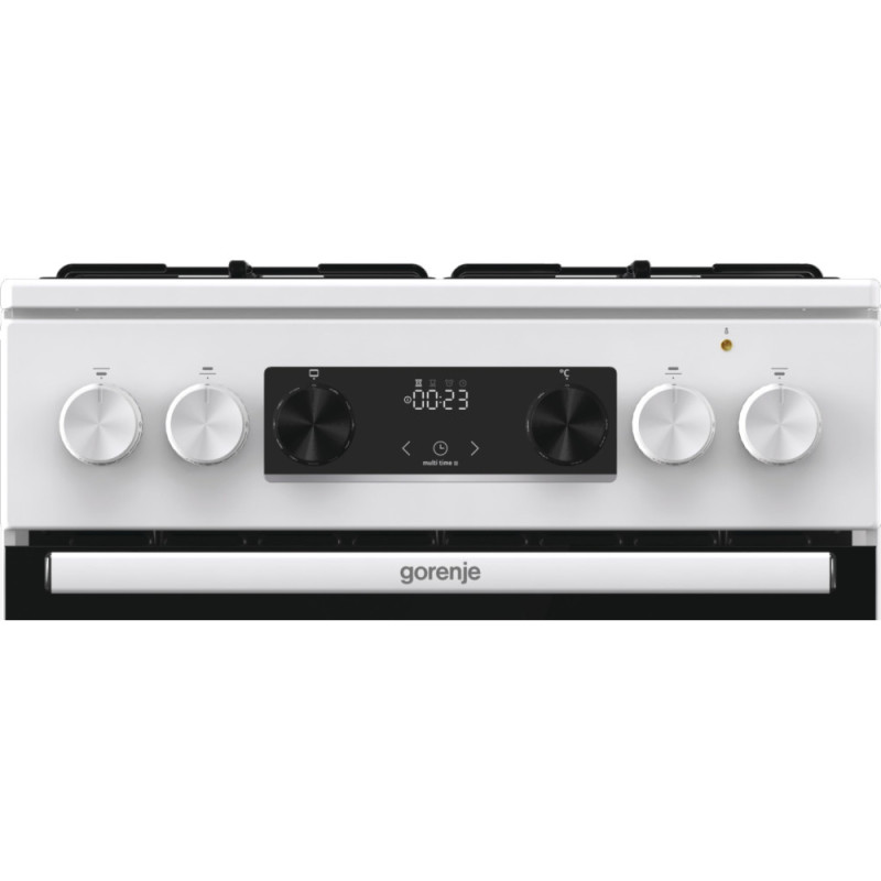 Gorenje Плита комбінована, 62л, 50x60см, дисплей, IconLed, емальовані, білий (GK5C60WJ)