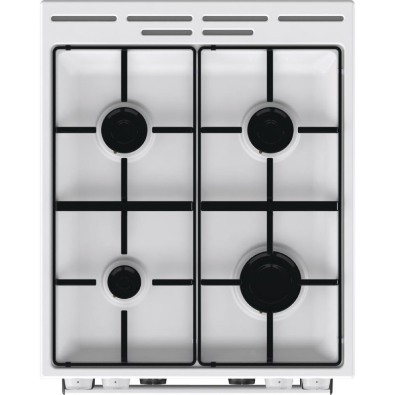 Gorenje Плита комбінована, 62л, 50x60см, дисплей, IconLed, емальовані, білий (GK5C60WJ)