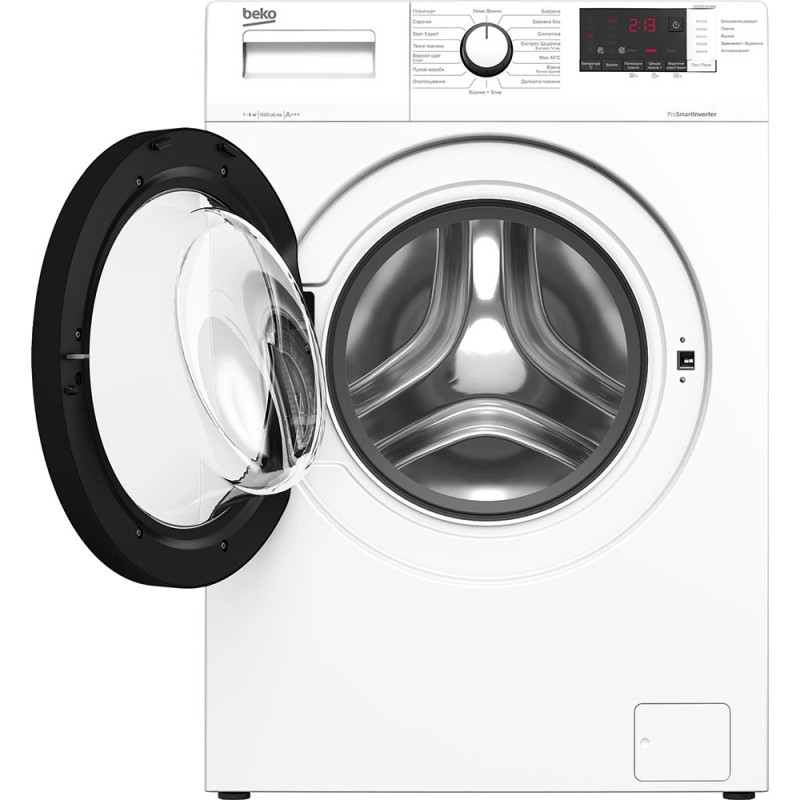 Beko Стиральная машина фронтальная, 6кг, 1200, A+++, 45см, дисплей, инвертор, белый (WUE6612IXBW)