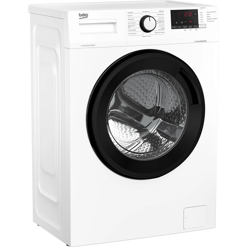 Beko Стиральная машина фронтальная, 6кг, 1200, A+++, 45см, дисплей, инвертор, белый (WUE6612IXBW)