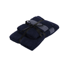 ARDESTO Terry towel set Holiday 2 pcs., 50х90cm, 70х140cm, 100% cotton, indigo (ART2557IN)