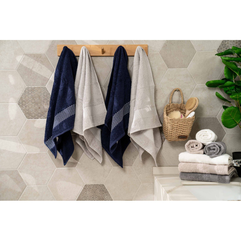 ARDESTO Terry towel set Holiday 2 pcs., 50х90cm, 70х140cm, 100% cotton, indigo (ART2557IN)