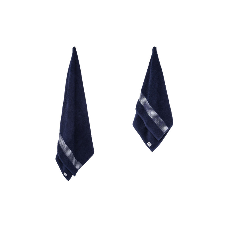 ARDESTO Terry towel set Holiday 2 pcs., 50х90cm, 70х140cm, 100% cotton, indigo (ART2557IN)