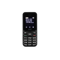 2E Mobile phone S180 2024 1.77  2SIM, 600mAh, Black (694743653885)