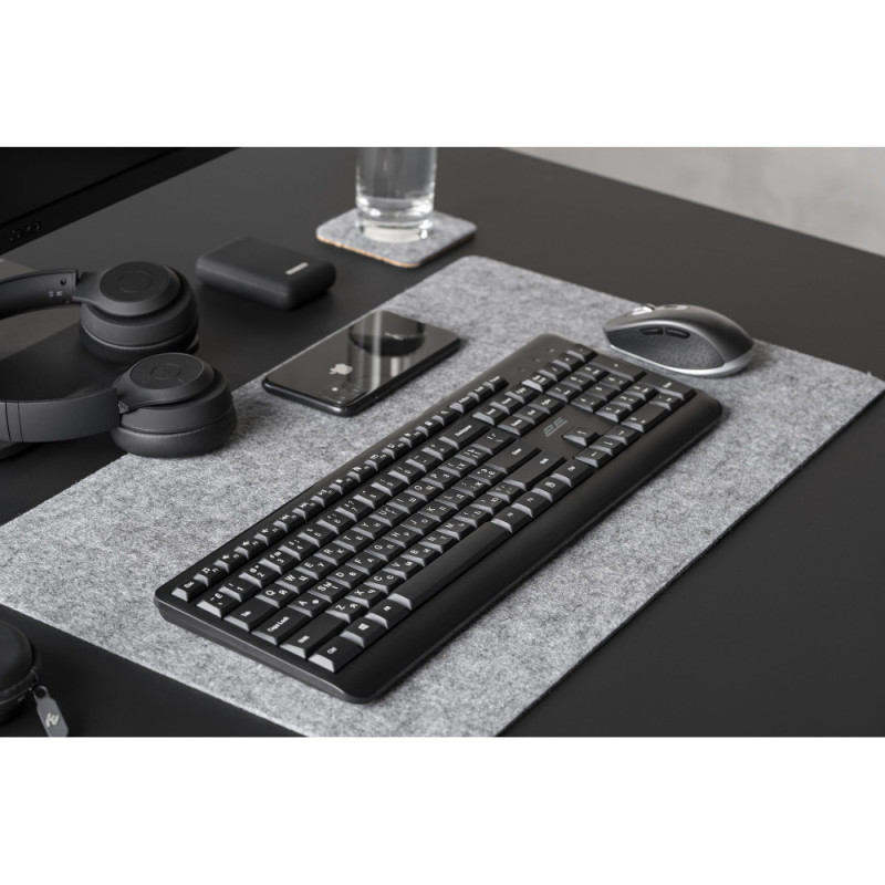 2E Keyboard membrane KS220 106key, WL, EN/UK/RU, black (2E-KS220WB)