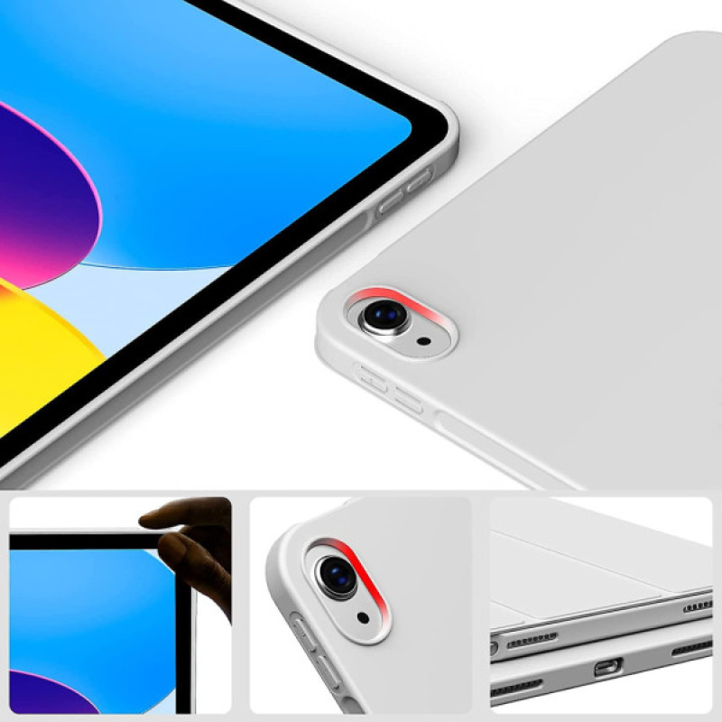Чехол для планшета BeCover Tri Fold Soft TPU mount Apple Pencil Apple iPad 10.9" 2022/24/11" 2025 Gray (708461)