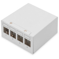 Digitus DIGITUS Modular Desktop Patch Panel, shielded 4-port, light grey (DN-93714)