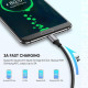 Дата кабель USB 2.0 AM to USB-C 2.0m US288 Aluminum Braid Black Ugreen (60128)