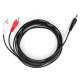 Кабель мультимедийный 3.5mm M to 2xRCA M 3.0m Vinga (VCPDCJ35MRCA23BK)