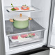 LG ref with bottom freezer, 186x60x68, platinum-silver (GW-B459FNLW)