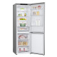 LG ref with bottom freezer, 186x60x68, platinum-silver (GW-B459FNLW)