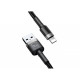Дата кабель USB 2.0 AM to Lightning 1.0m Cafule 2.4A gray+black Baseus (CALKLF-BG1)