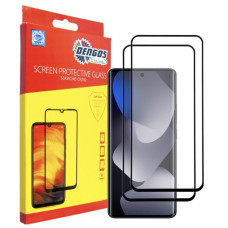 Стекло защитное Dengos Xiaomi Redmi Note 15 5G Black 2 pcs (DG-TG2P-99)