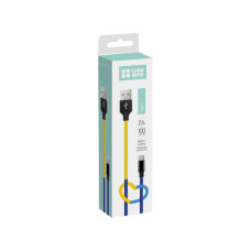 Дата кабель USB 2.0 AM to USB-C 1.0m National ColorWay (CW-CBUC052-BLY)