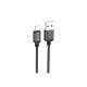 Дата кабель USB 2.0 AM to Lightning 1.0m 2.4A nylon BX87 black BOROFONE (6974443389005)