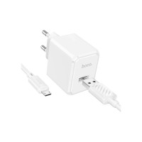 Зарядное устройство HOCO CS11A USB + cable USB to Micro 5P white (6942007603591)