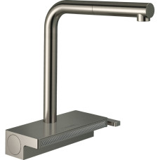 Hansgrohe sink tap Aquno Select M81, spout lenght - 210mm, swivel, pull-out, 1-handle, steel (73836800)