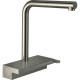 Hansgrohe Смеситель для кухни Aquno Select M81, дл.излива - 210мм, поворотный, вытяжной, 1 рычаг, сталь (73836800)
