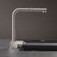 Hansgrohe Смеситель для кухни Aquno Select M81, дл.излива - 210мм, поворотный, вытяжной, 1 рычаг, сталь (73836800)