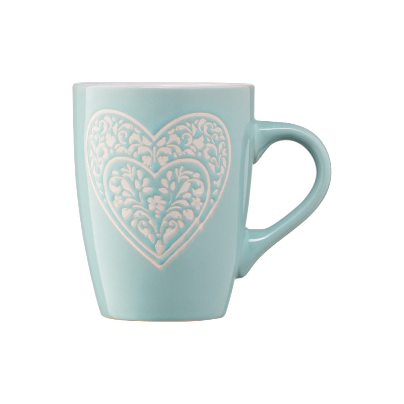 ARDESTO Mug Heart, 330 ml, light blue, ceramics (AR3467BL)